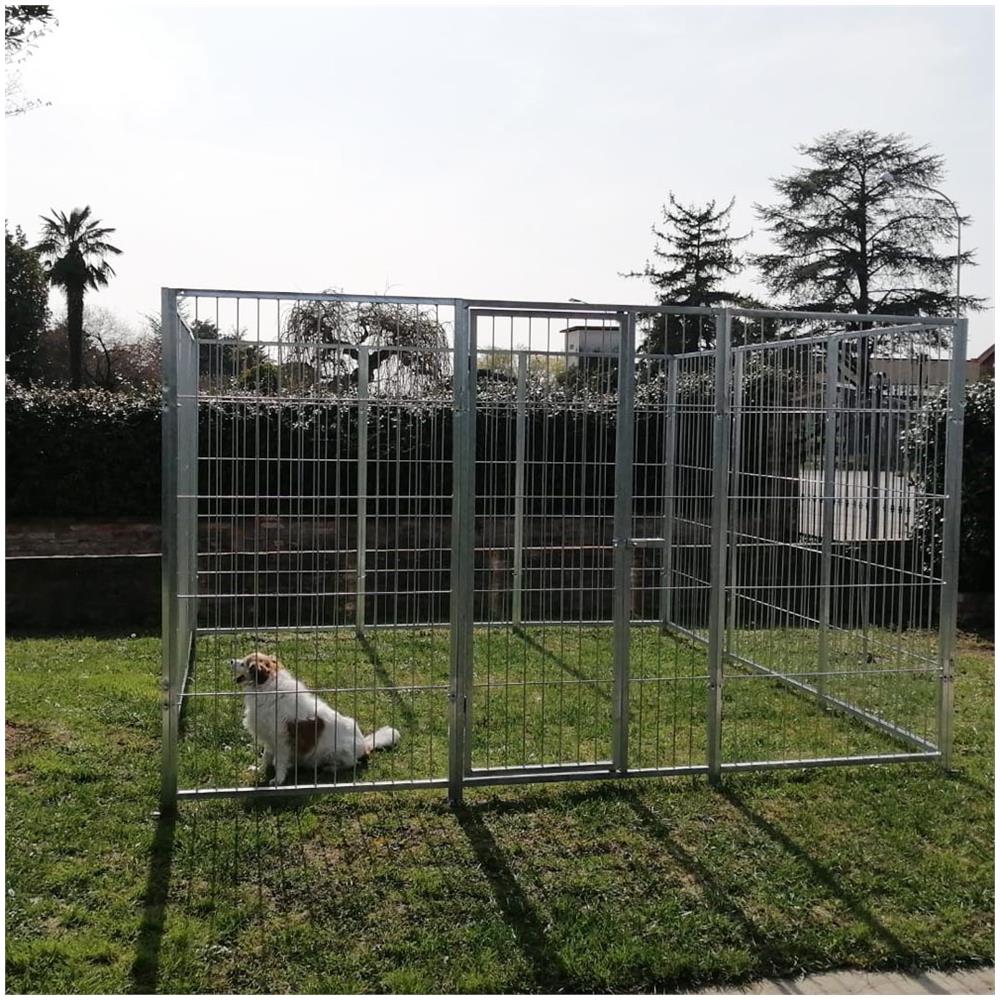 Box Per Cani Singolo Da Esterno Recinzione In Rete Zincatura A Caldo Dimensioni 300 X 300 X H 180 Cm - Foto 2