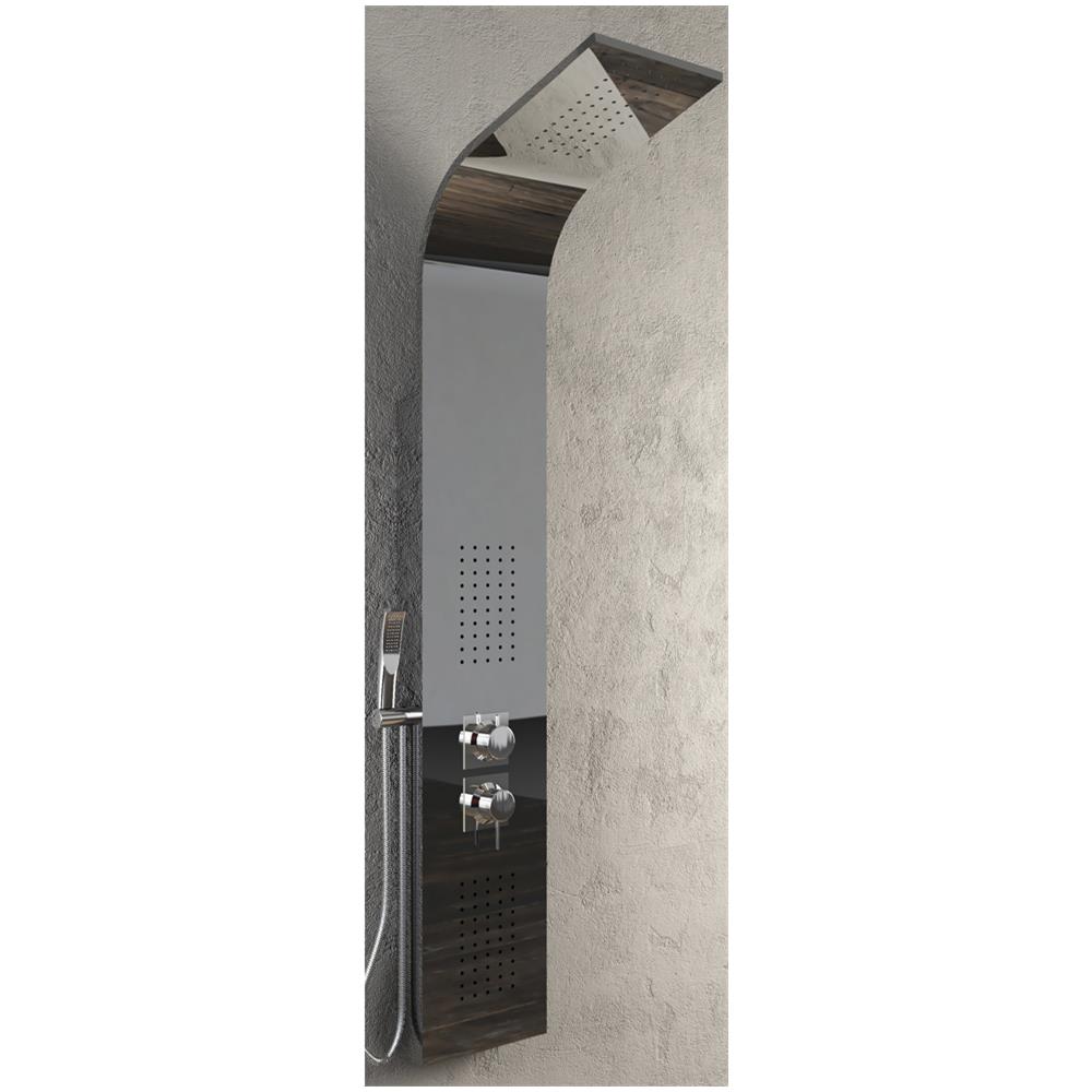 Colonna Doccia 3 Funzioni Acciaio Inox 2 Bocchette Idro Lombari L20xp44xh140 001b *** Finitura- : Cromo Lucido - Foto 1