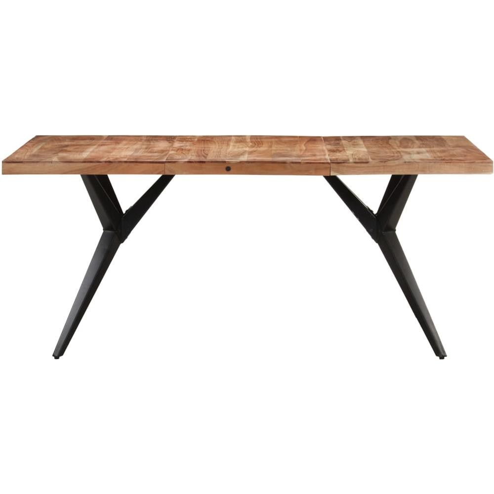 Tavolo Da Pranzo 160x80x76 Cm In Legno Massello Di Acacia - Foto 2