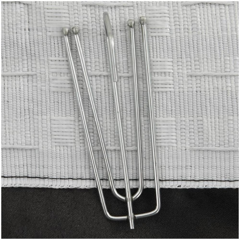 Tende Oscuranti con Ganci Effetto Lino 2 pz Antracite 140x175cm - Foto 1
