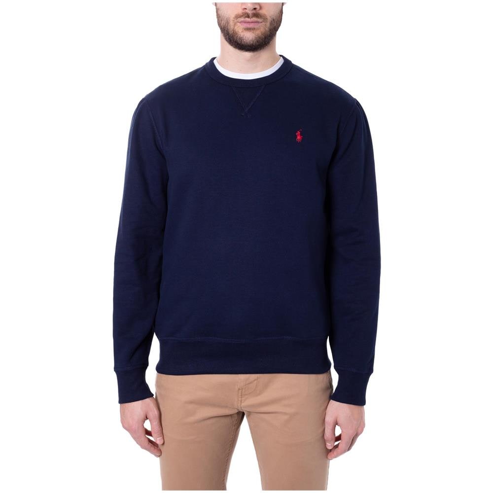Felpa Uomo In Pile Blu Navy - Foto 2