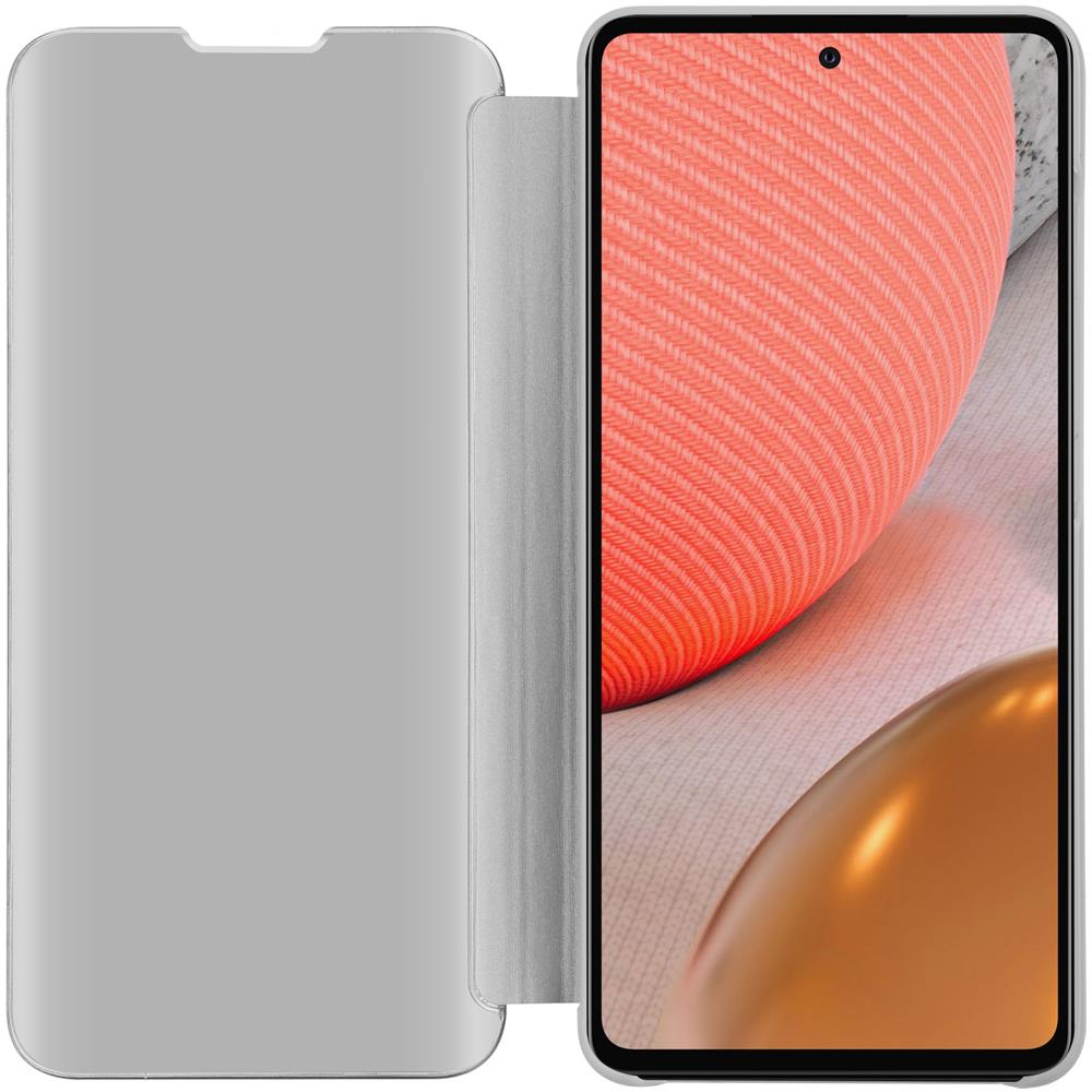 Cadorabo Custodia Compatibile Con Samsung Galaxy A72 4g / 5g In Agata Argento - Clear View Specchio Coperchio Protettivo Con Funzione Di Supporto Protezione A 360 Gradi - Foto 2