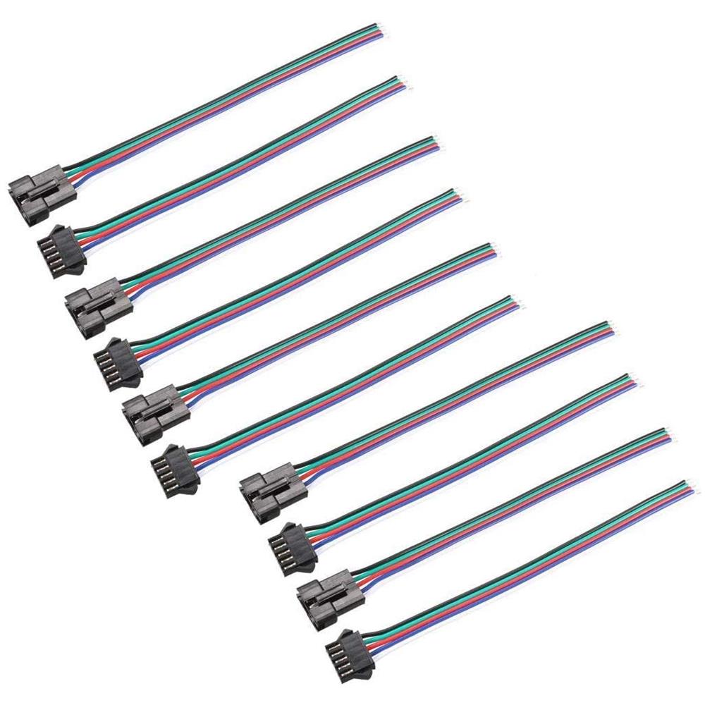10 Pezzi Jst Sm 5 Pin Connettore Led Power Maschio E Femmina Sm Cavo Adattatore 150mm 20awg - Foto 1