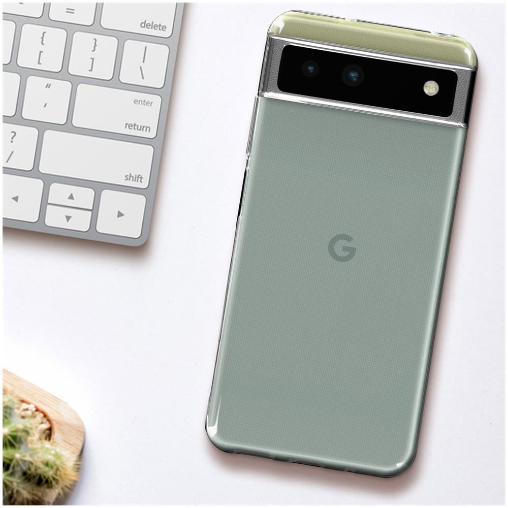 Cover Google Pixel 6a Silicone Flessibile Extra-sottile Trasparente - Foto 5