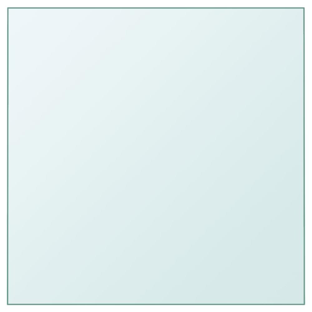 Piano Tavolo Trasparente 50x50 Cm Vetro Temperato - Foto 1