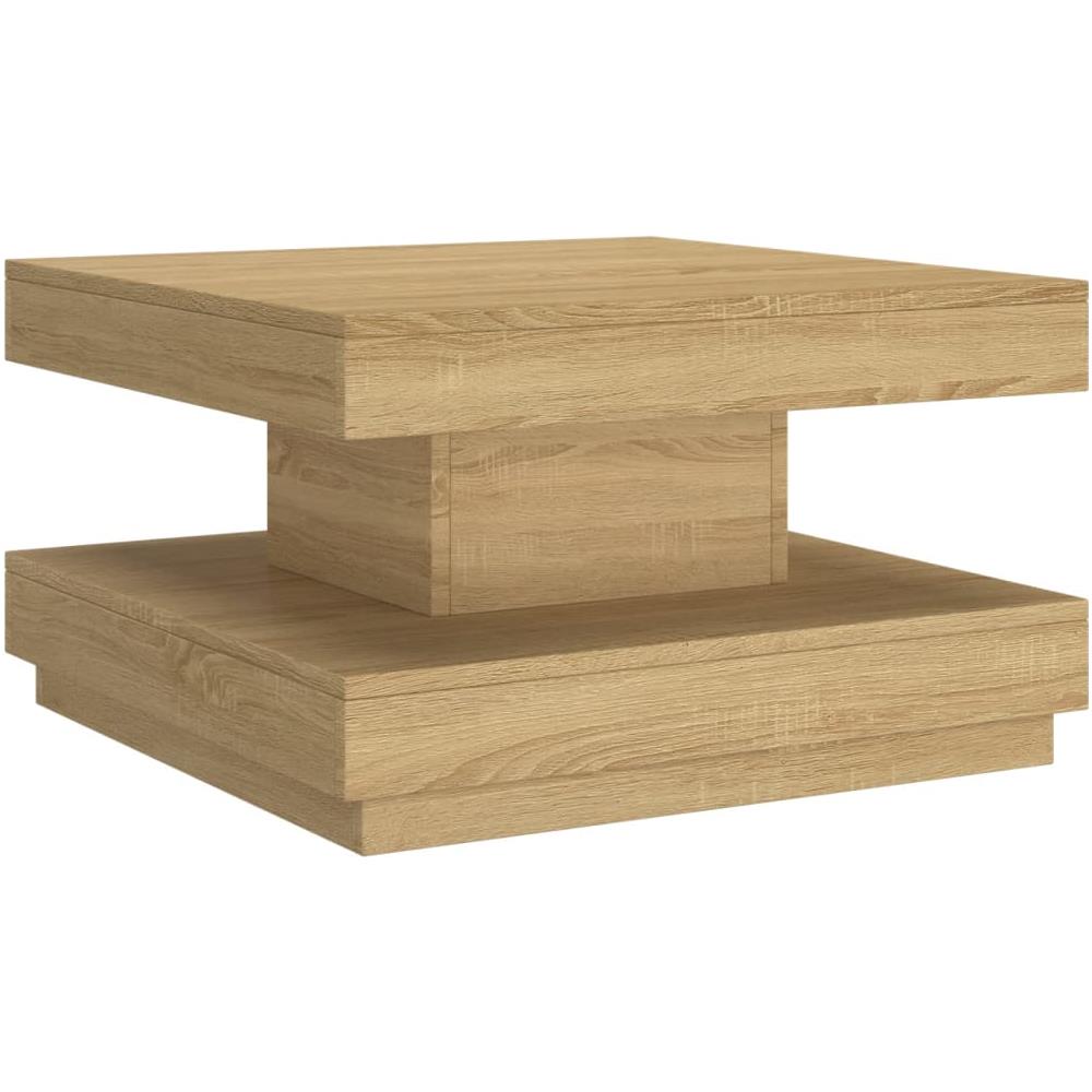 Tavolino Da Salotto Marrone Chiaro 60x60x35 Cm In Mdf - Foto 2