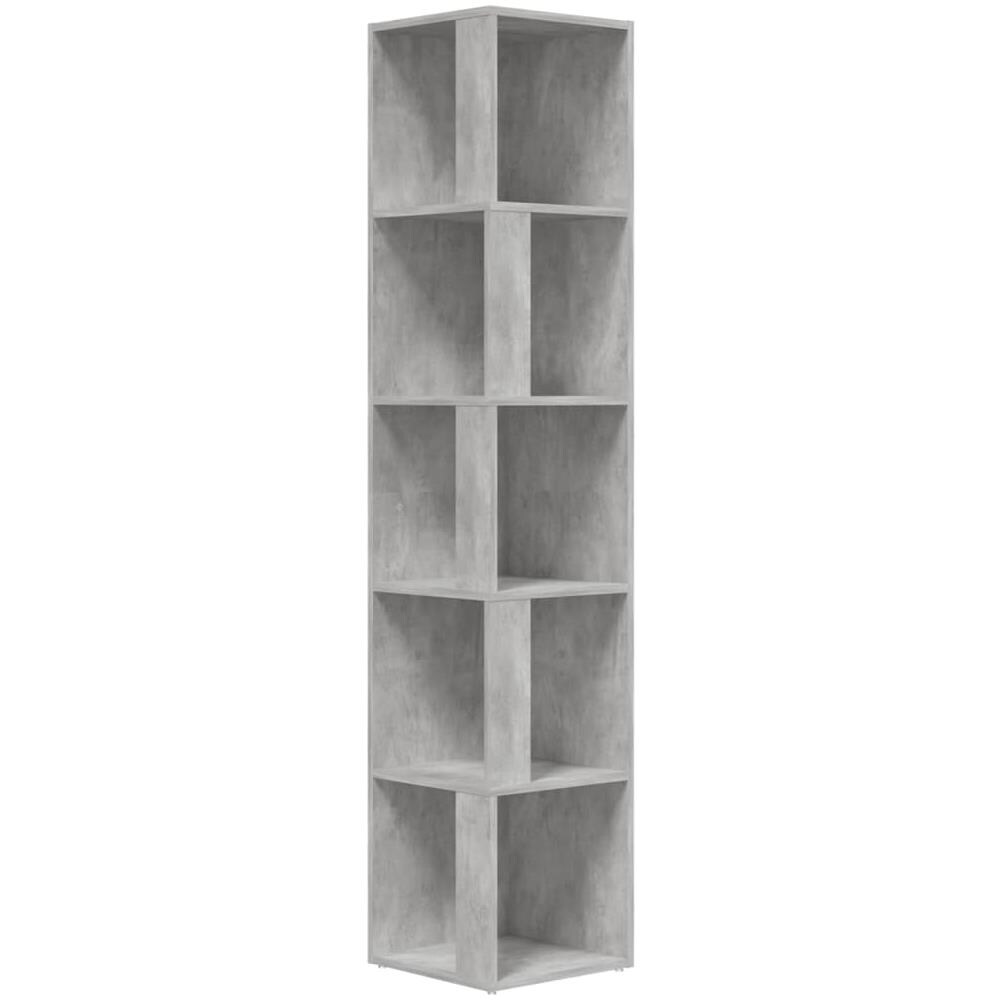 Armadio Angolare Grigio Cemento 33x33x164,5 Cm In Truciolato - Foto 2