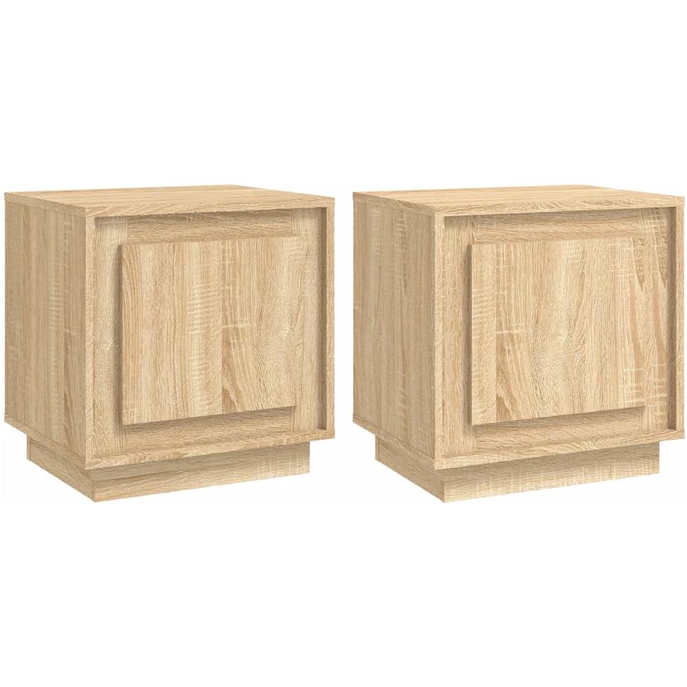 Comodini 2 Pz Rovere Sonoma 44x35x45 Cm In Legno Multistrato - Foto 2