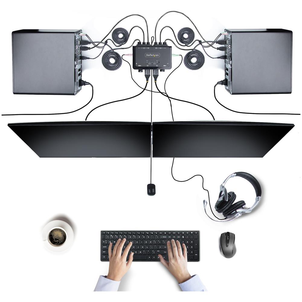 C2-DH46-UA2-CBL-KVM Switch Per Keyboard-Video-Mouse (KVM) Nero - Foto 2