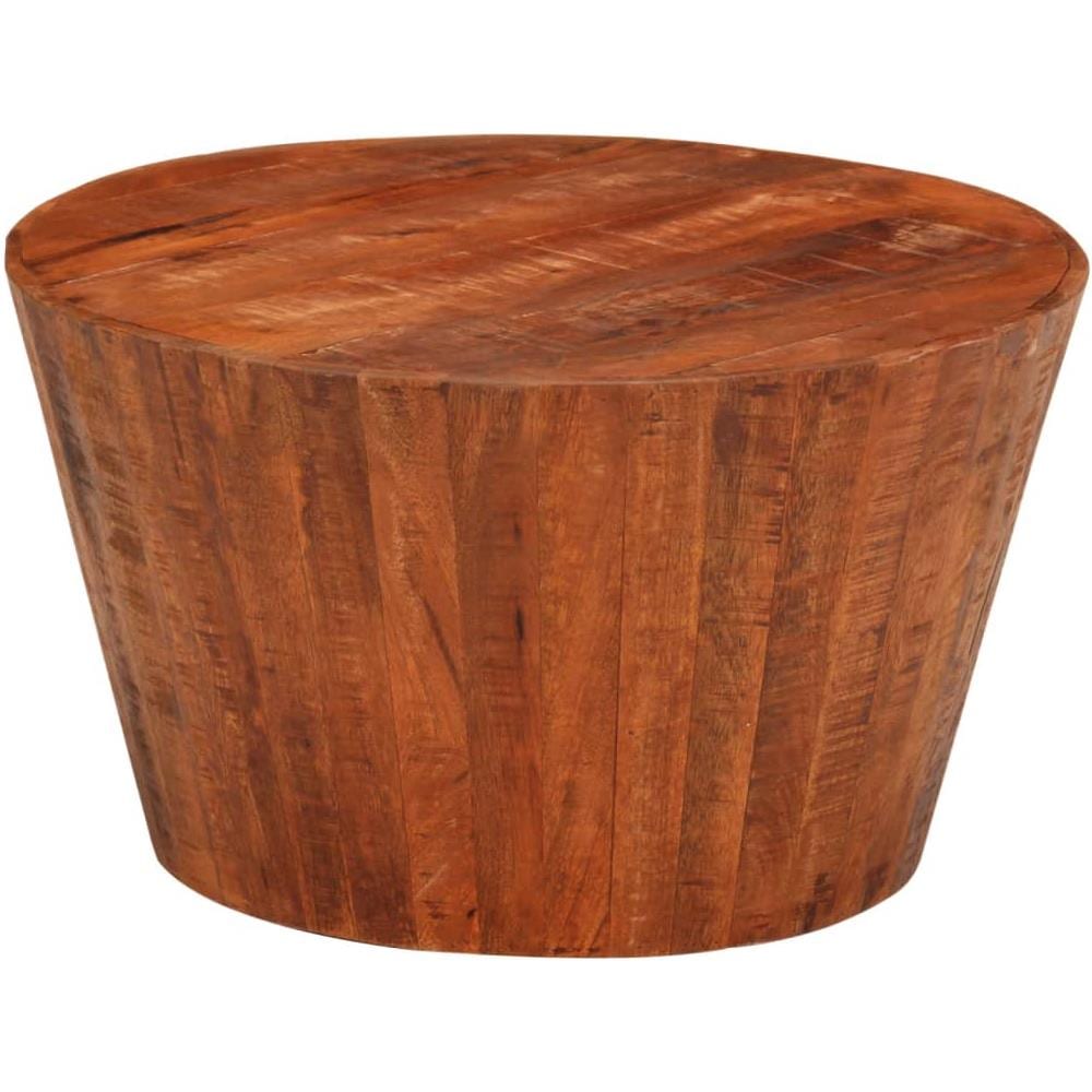 Tavolino Da Salotto 52x30 Cm Legno Grezzo Massello Di Mango - Foto 1