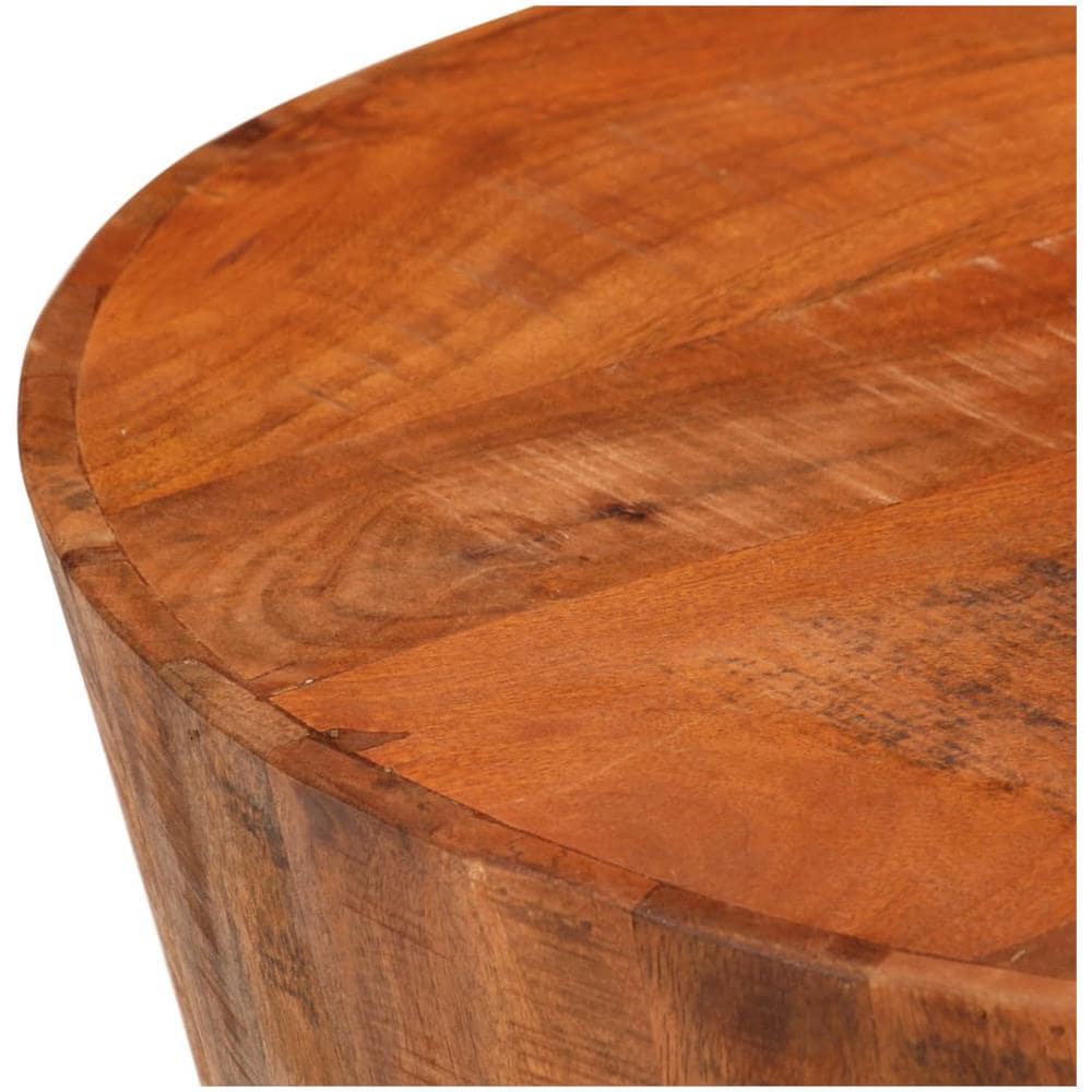 Tavolino Da Salotto 52x30 Cm Legno Grezzo Massello Di Mango - Foto 3