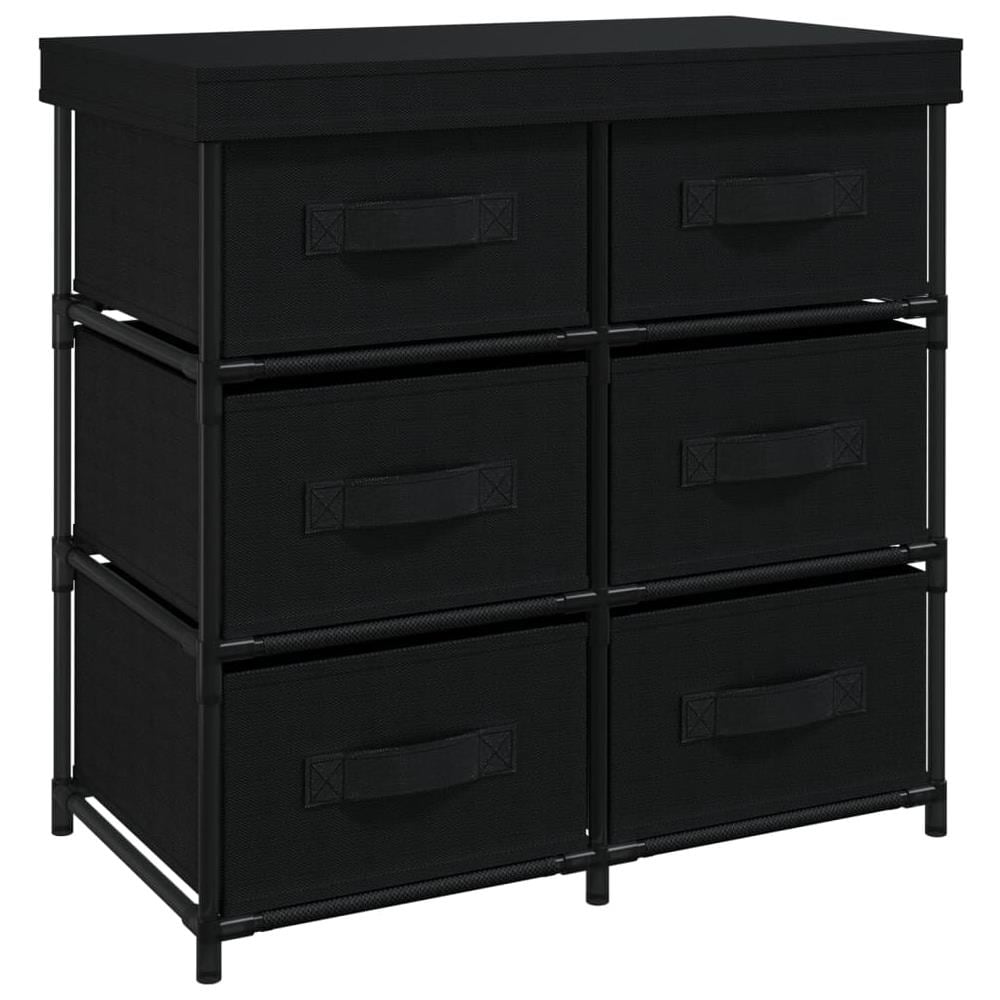 Armadietto con 6 Cassetti 55x29x55 cm Nero in Acciaio - Foto 1