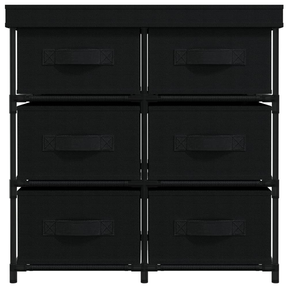 Armadietto con 6 Cassetti 55x29x55 cm Nero in Acciaio - Foto 2