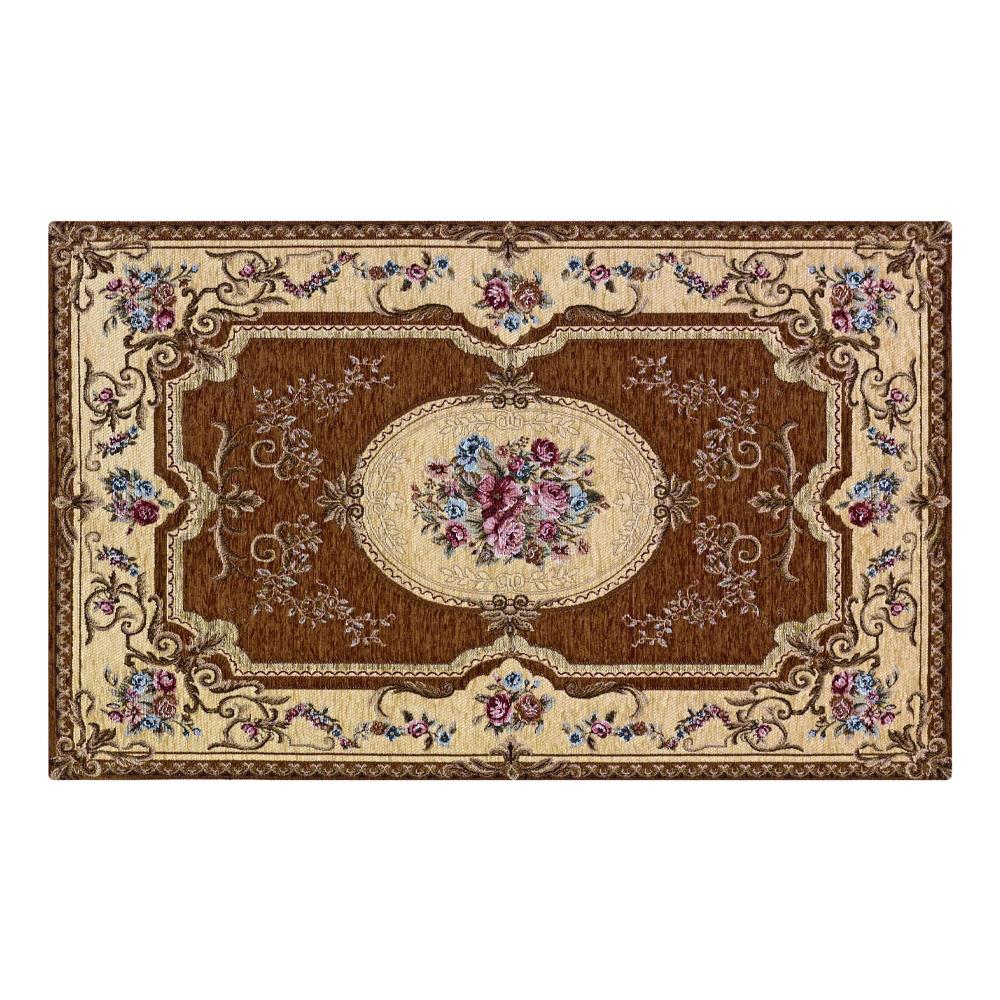 Tappeto Salotto Camera Velour Antiscivolo Mod. Abusson Suardi Vari Colori 140x200cm Marrone - Foto 1