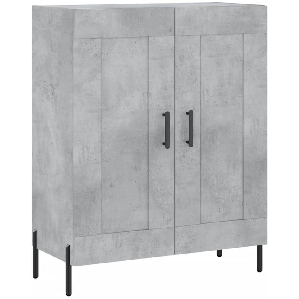 Credenza Grigio Cemento 69,5x34x90 Cm In Legno Multistrato - Foto 2