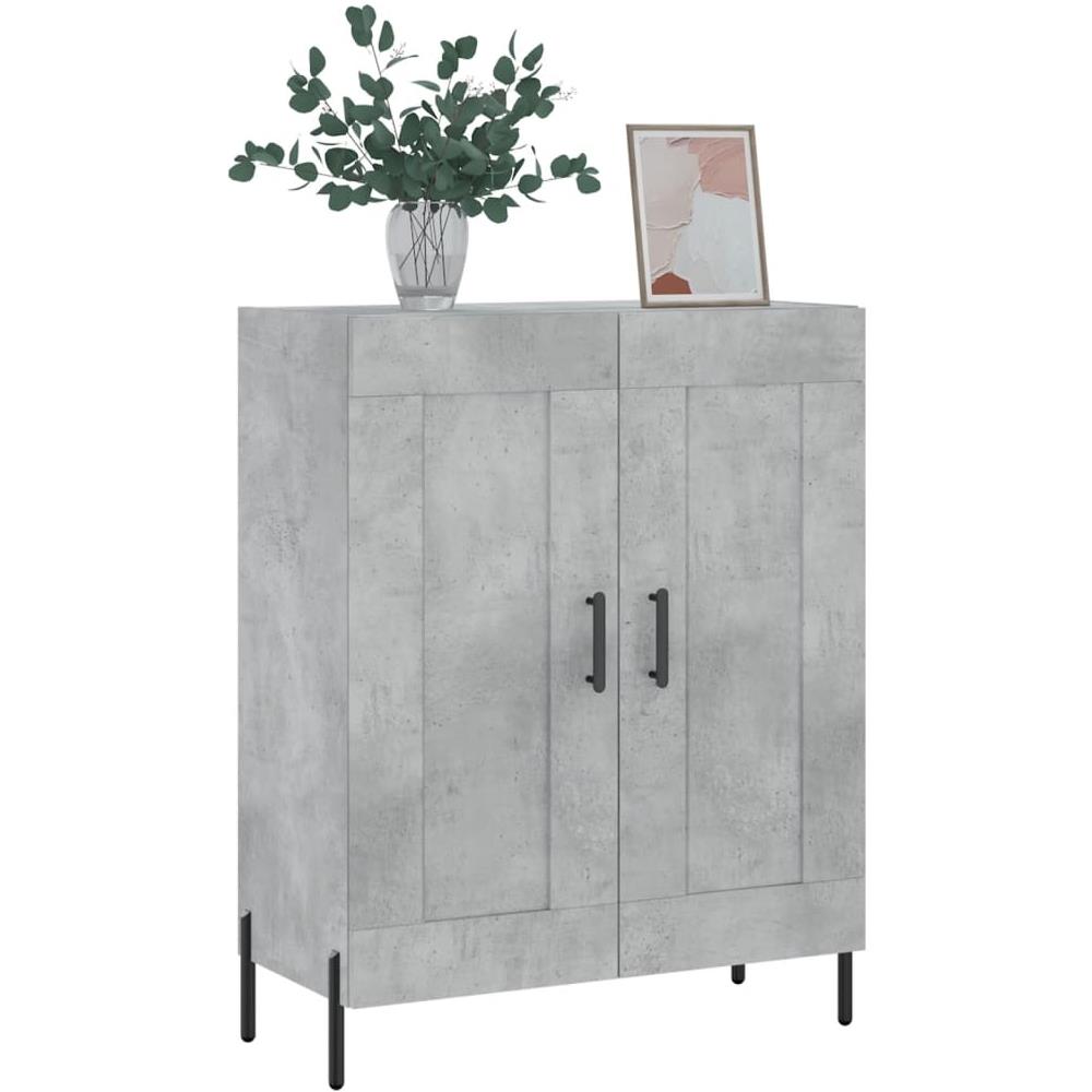 Credenza Grigio Cemento 69,5x34x90 Cm In Legno Multistrato - Foto 3