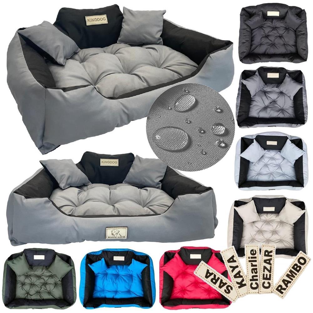 145x115 cm KINGDOG Cuccia per cani impermeabile personalizzabile Grigio scuro - Foto 1