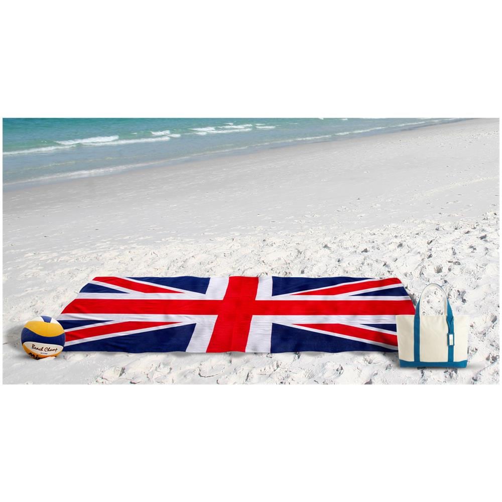 Telo Mare Stampato In Spugna Disegno Bandiera Uk 86x160 Bandiera Uk - Foto 3