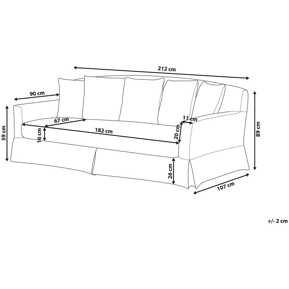 Divano A 3 Posti Grigio Scuro Sfoderabile Gilja - Foto 2