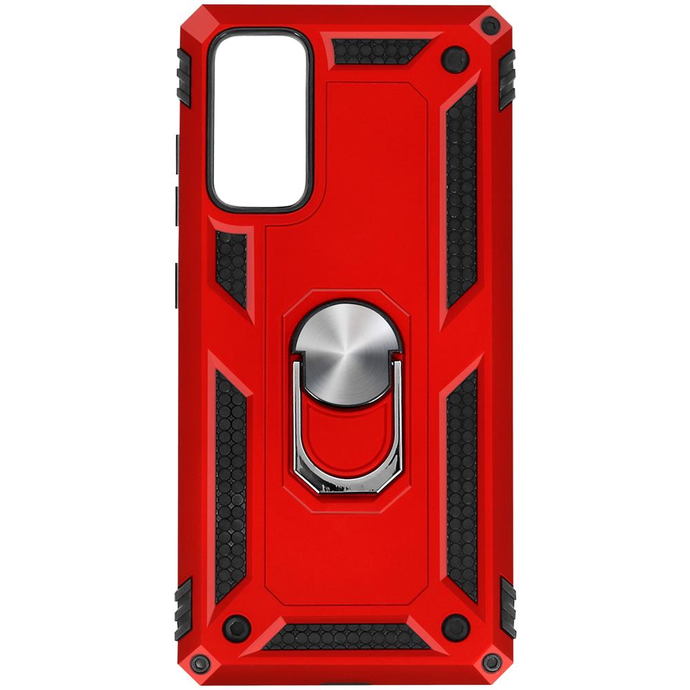 Cover Samsung Galaxy S20 Fe Bi-materia Anello Magnetico Stand Rosso - Foto 1