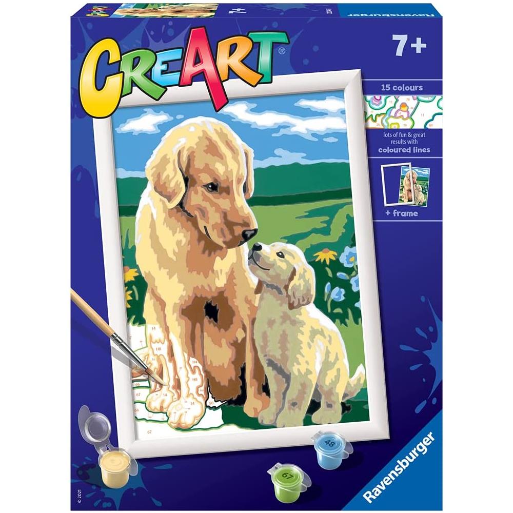Creart, Retriever Sul Prato, Dipingere Con I Numeri Bambini, Età Raccomandata 7+, Giochi Creativi, 200481 - Foto 1