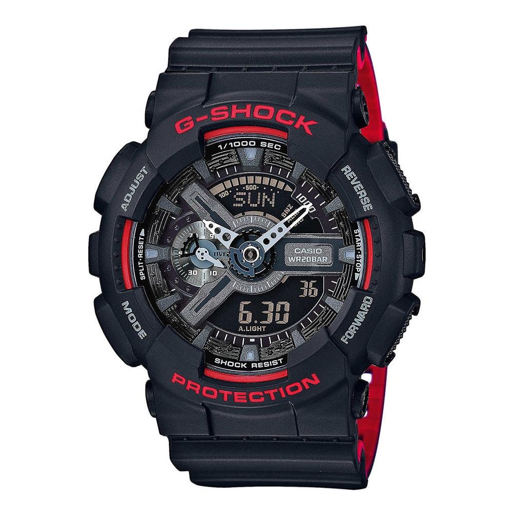 GA-110HR-1AER Orologio da polso Nero, Rosso orologio - Foto 3