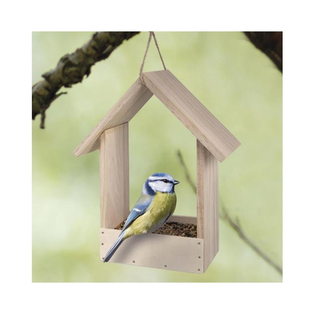 Mangiatoia Per Uccelli In Legno 20 X 10 X 25 Cm - Foto 2