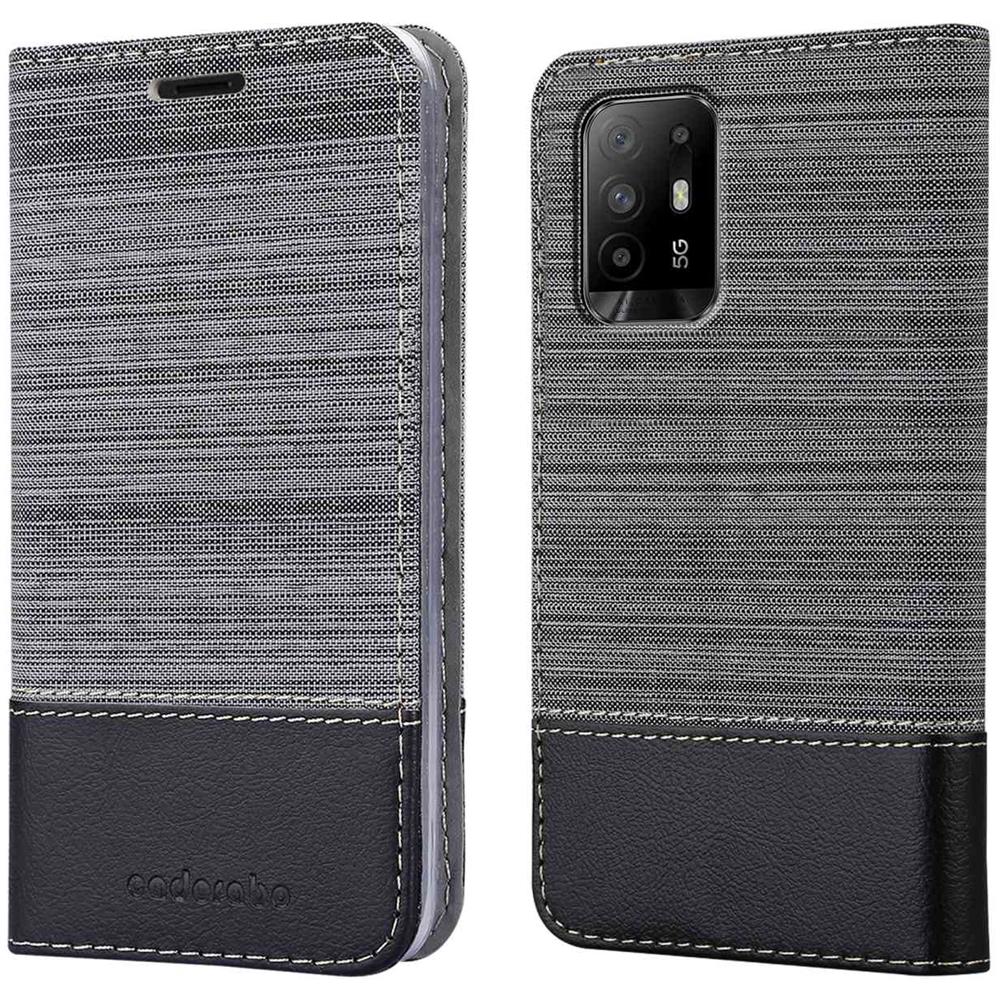 Custodia Compatibile Con Oppo A94 5g In Grigio Nero - Coperchio Protettiva Con Chiusura Magnetica, Funzione Stand E Tasca Per Le Carte - Foto 8