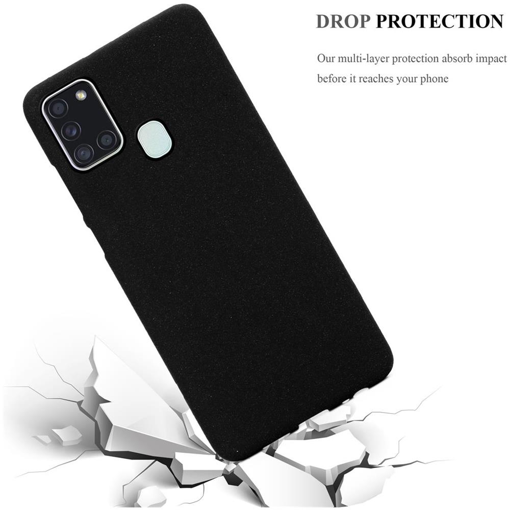 Custodia Compatibile Con Samsung Galaxy A21s In Frost Nero - Coperchio Protettivo In Silicone Tpu Flessibile - Foto 7