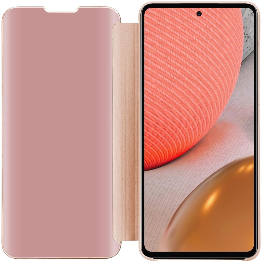 Custodia Compatibile Con Samsung Galaxy A72 4g / 5g In Kunzit Rosa - Clear View Specchio Coperchio Protettivo Con Funzione Di Supporto Protezione A 360 Gradi - Foto 2