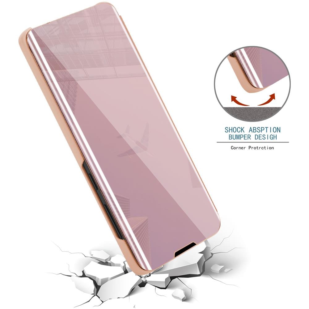Custodia Compatibile Con Samsung Galaxy A72 4g / 5g In Kunzit Rosa - Clear View Specchio Coperchio Protettivo Con Funzione Di Supporto Protezione A 360 Gradi - Foto 6