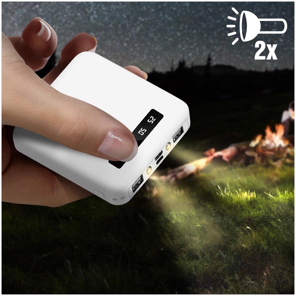 Batteria Esterna Smartphone E Tablet, Cavi Usb-c / Micro-usb / Lightning, Bianco - Foto 5