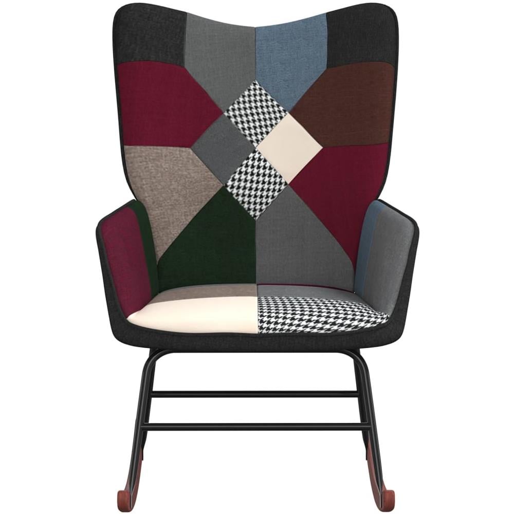 Sedia a Dondolo in Tessuto Patchwork - Foto 2