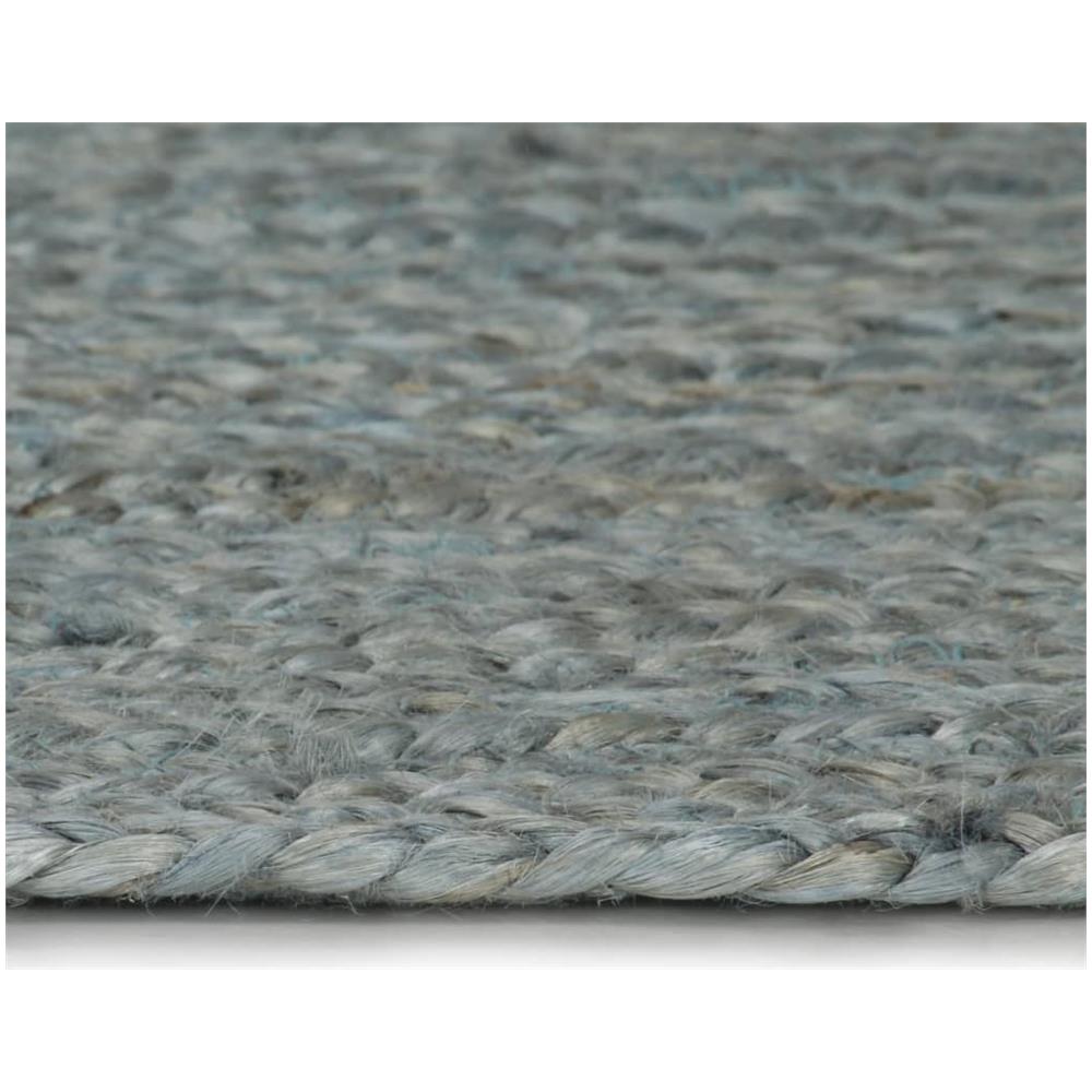 Tappeto Lavorato A Mano In Juta Rotondo 210 Cm Verde Oliva - Foto 7