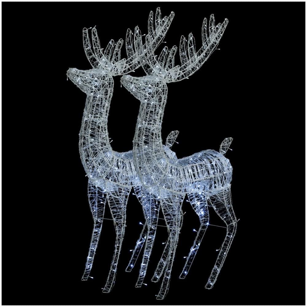 Renne Di Natale Xxl In Acrilico 250 Led 2pz 180cm Bianco Freddo - Foto 2