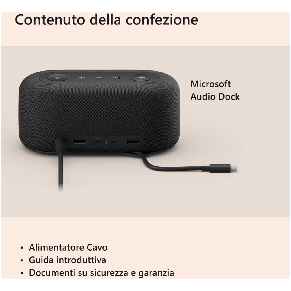 Audio Dock Altoparlante con Vivavoce All-In-One e Docking HDMI, USB-A e due USB-C - Foto 6