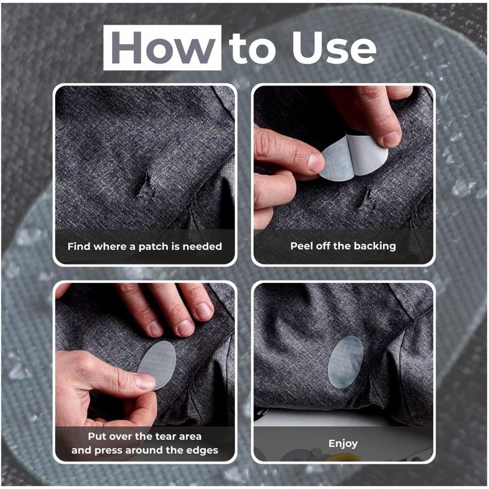 Toppe Di Riparazione Autoadesive E Impermeabili 11 Pz Grey - Foto 2