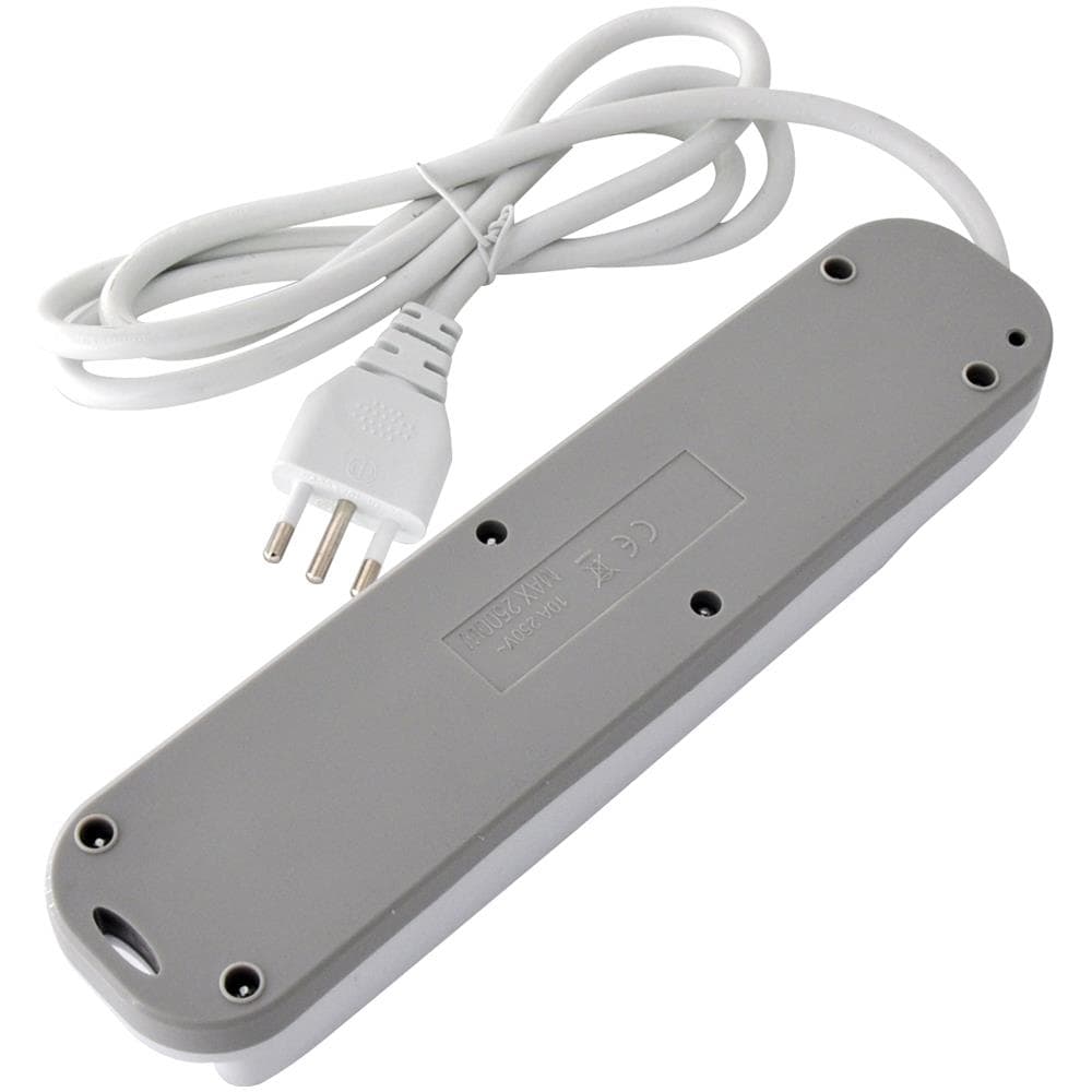 Presa Multipla A 4 Posti Italiana Bipasso /schuko Spina 10a - Foto 2