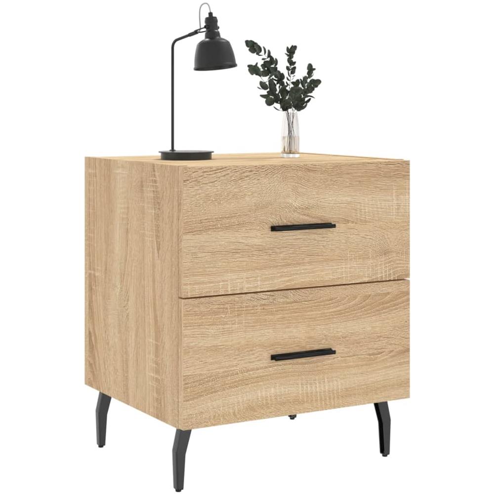 Comodini 2 Pz Rovere Sonoma 40x35x47,5 Cm In Legno Multistrato - Foto 3