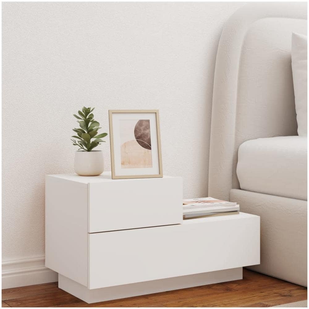 Comodino Con Luci Led Bianco 70x36x40,5 Cm - Foto 3