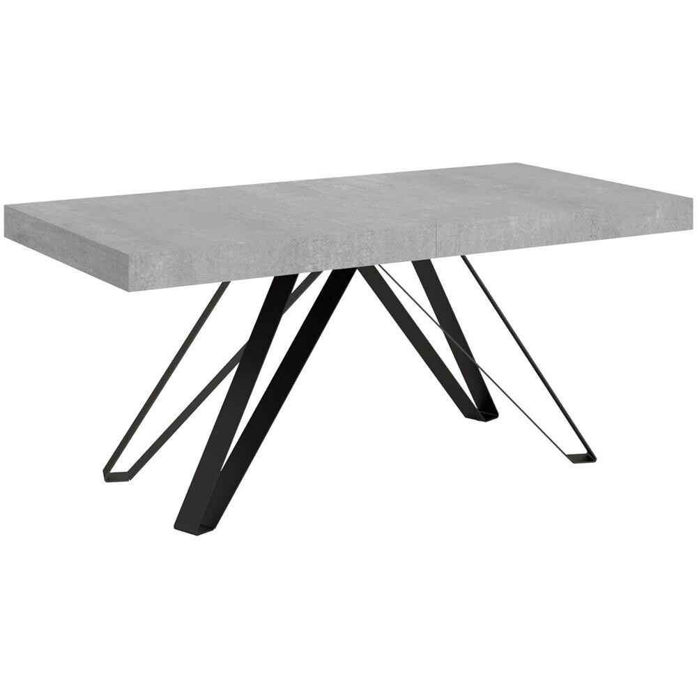 Tavolo allungabile 90x200/460 cm Terium cemento gambe antracite - Foto 1