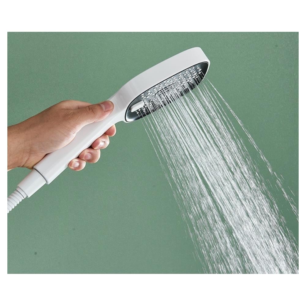 Colonna doccia, Blackswan, Tipo M231, modello bianco, con 4 vie, soffione a pressione, doccetta tipo SPA e bocca mobile nascosta, misura 118 cm - Foto 2