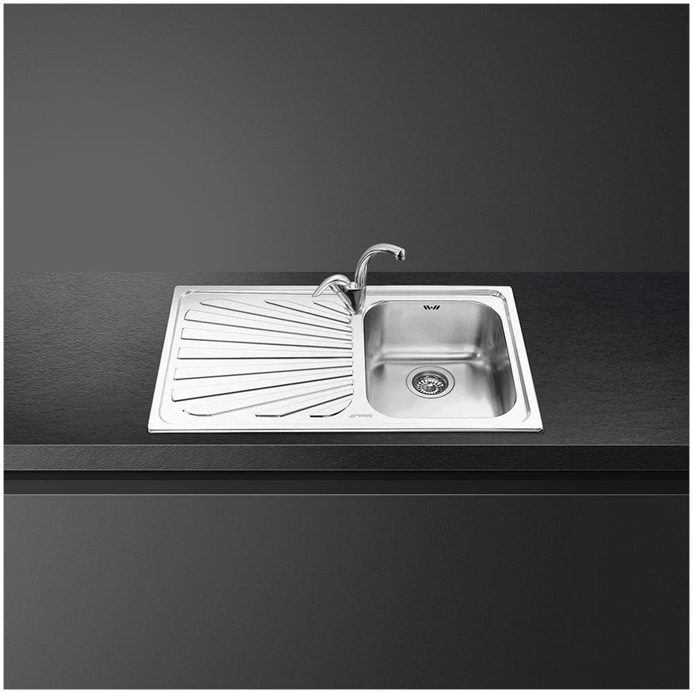 SP861S Lavello da incasso in Acciaio Inox Satinato con 1 Vasca Dimensioni 86 x 50 cm - Foto 2