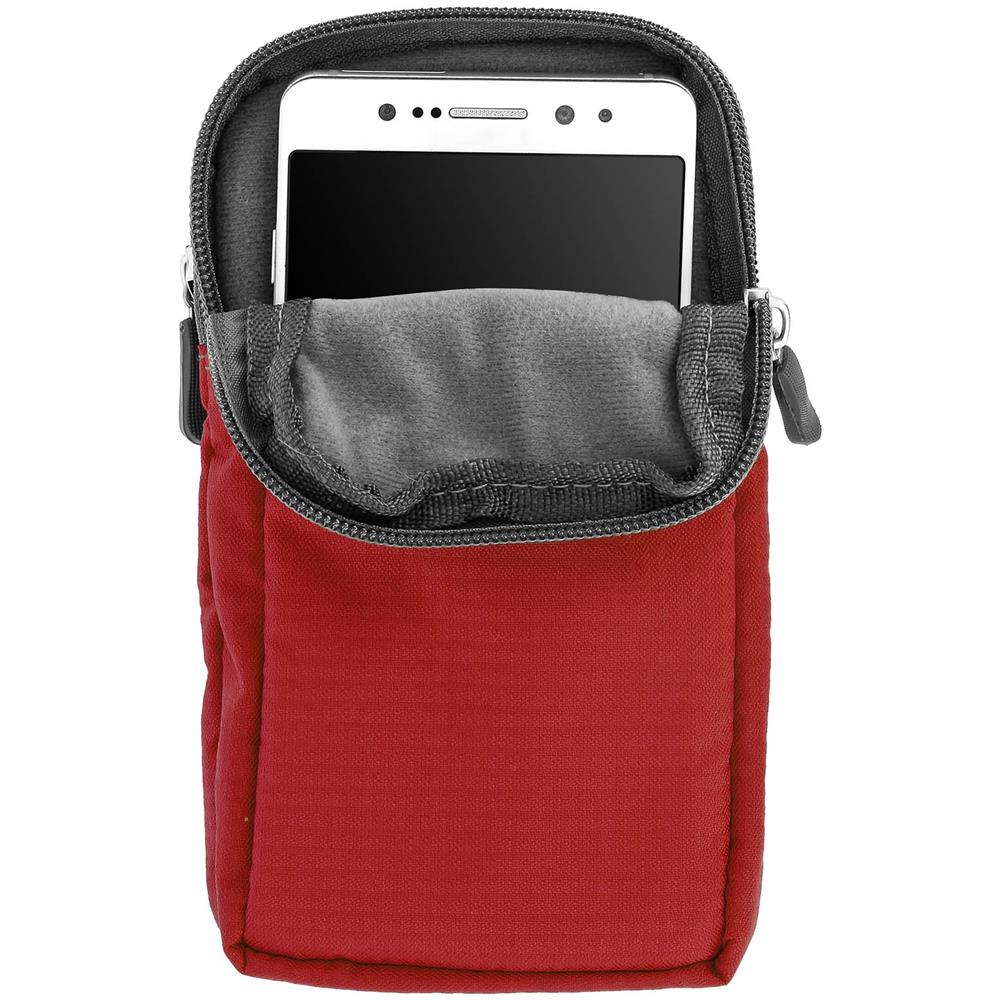 Borsello A Tracolla Multitasche In Nylon Impermeabile - Rosso - Foto 2