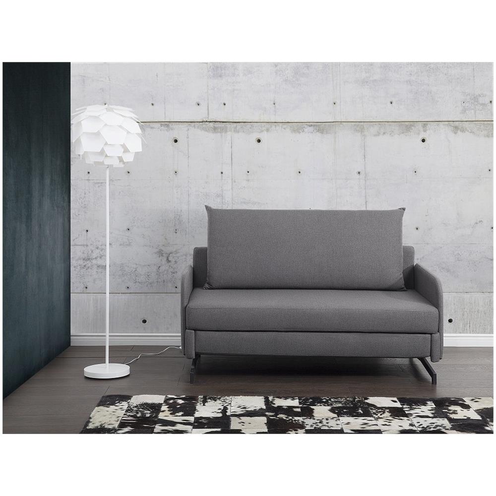 Divano Letto 2 Posti In Tessuto Grigio Belfast - Foto 1