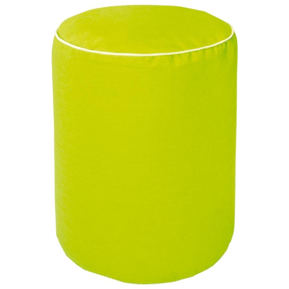 Cuscino Pouf Seduta Tondo Verde Antiscivolo D. 40xh50 Cm Tessuto Misto Cotone - Foto 1