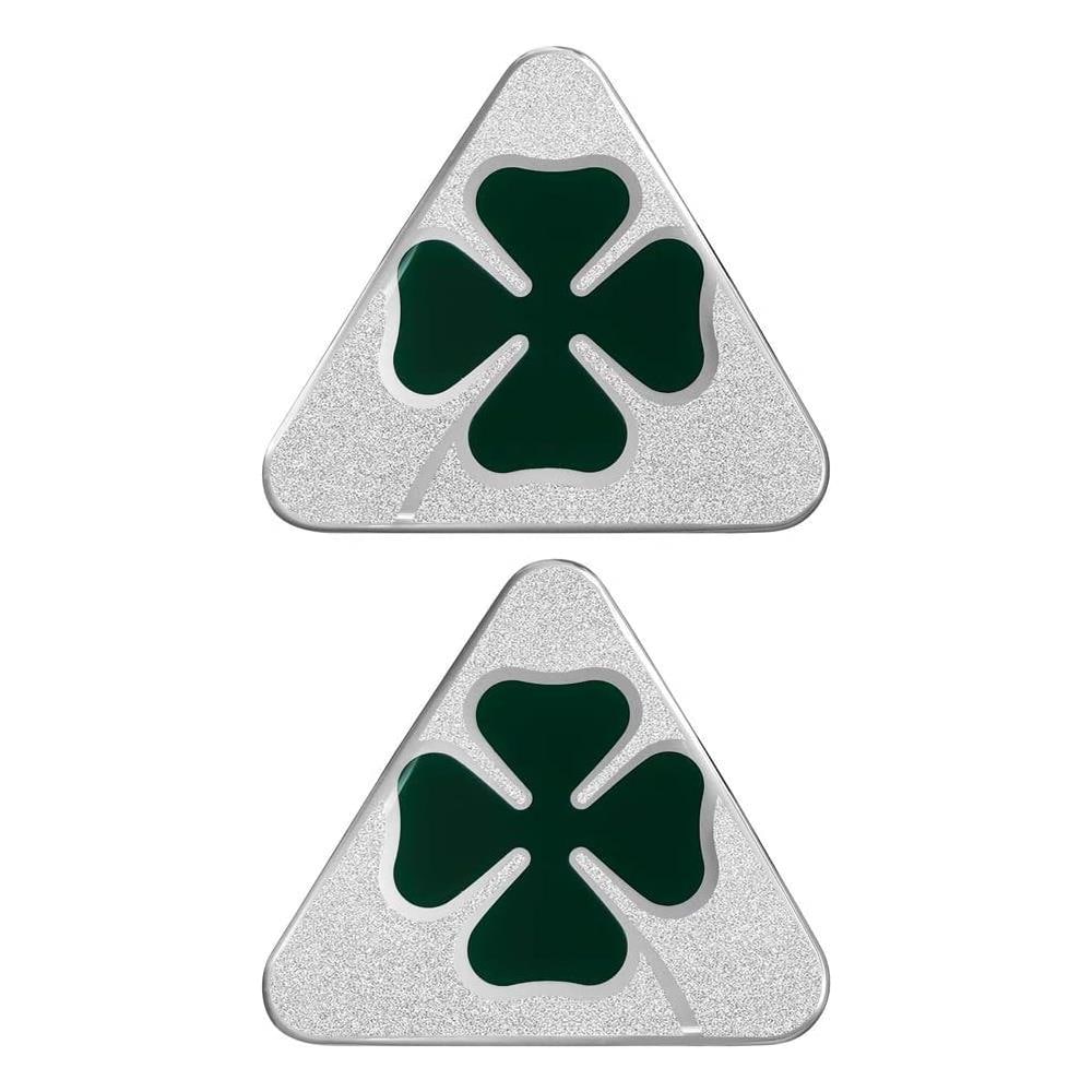 Adesivi 3d Ufficiali Quadrfoglio Verde Destro + Sinistro, Argento, 95 X 85 Mm - Foto 1