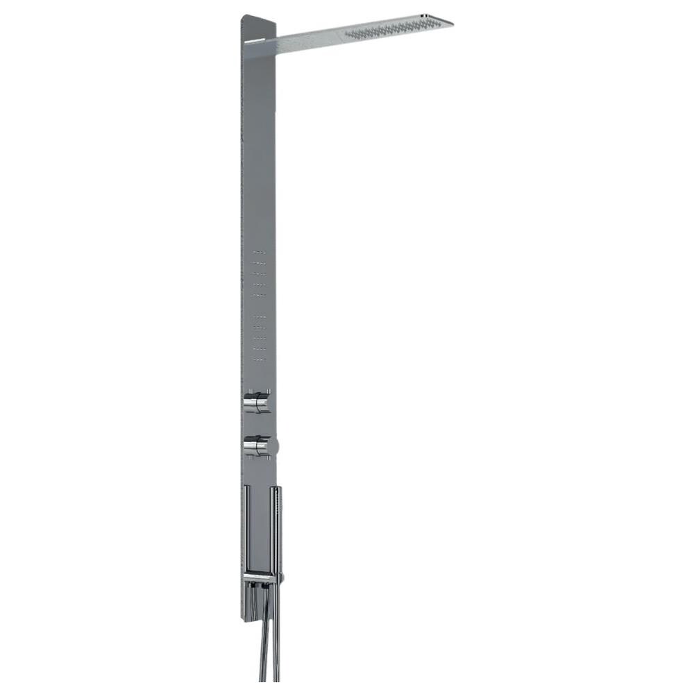 Colonna Doccia 011 Ad Incasso Acciaio Inox Lucida 3 Funzioni 2 Bocchette Idro Lombari P50xl12xh140 - Foto 2