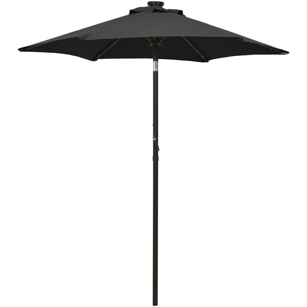 Ombrellone Con Led Nero 200x211 Cm In Alluminio - Foto 1