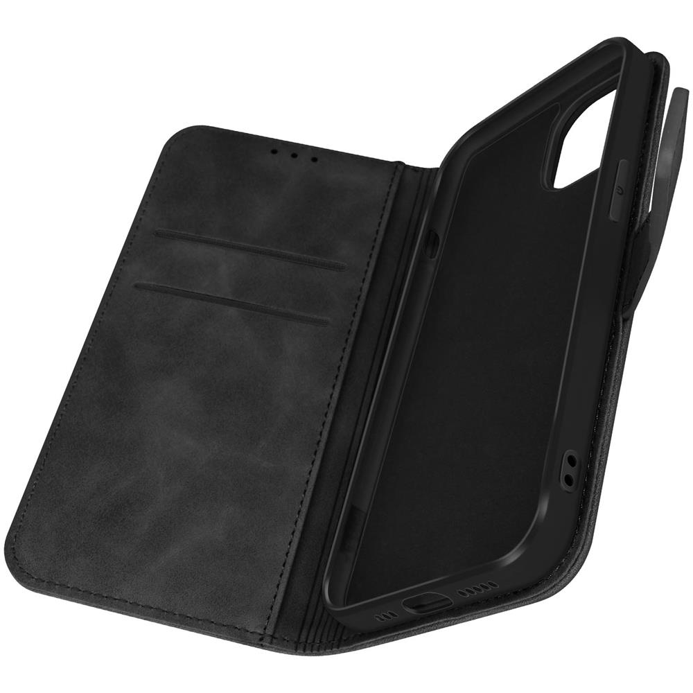 Custodia Galaxy A03s Effetto Scamosciato Portafoglio Tender Book Nera - Foto 1